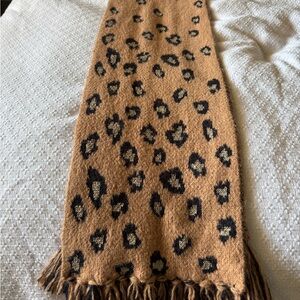 Juicy Couture Animal Print Fringe Scarf